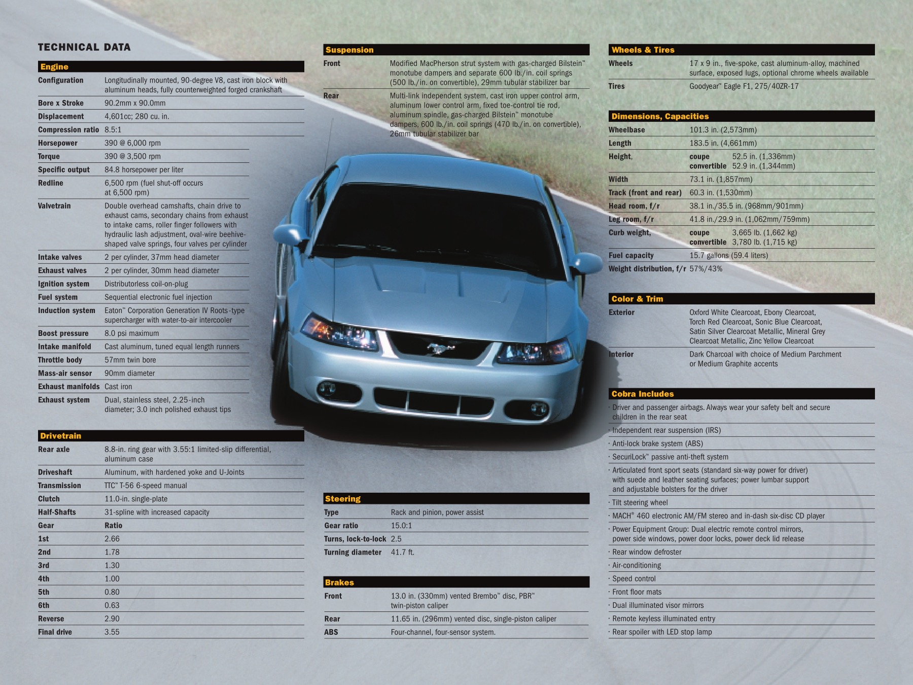 2003 Ford Mustang Cobra Brochure Page 15